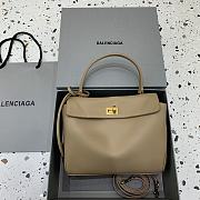 Balenciaga Rodeo Handbag Mini Beige Calfskin Gold 22.8x9.9x8.3cm - 1