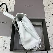 Balenciaga Rodeo Handbag Mini White Calfskin Silver 22.8x9.9x8.3cm - 5