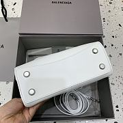 Balenciaga Rodeo Handbag Mini White Calfskin Silver 22.8x9.9x8.3cm - 4