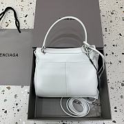 Balenciaga Rodeo Handbag Mini White Calfskin Silver 22.8x9.9x8.3cm - 2