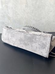 Balenciaga City Le Cagole Bag Grey Suede 37x23.4x14.9cm - 2