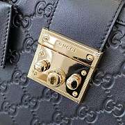 Gucci Padlock Medium Top Handle Black Bag 25.5x17.5x10cm - 2