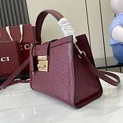Gucci Padlock Medium Top Handle Red Bag 25.5x17.5x10cm - 6