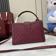 Gucci Padlock Medium Top Handle Red Bag 25.5x17.5x10cm - 4