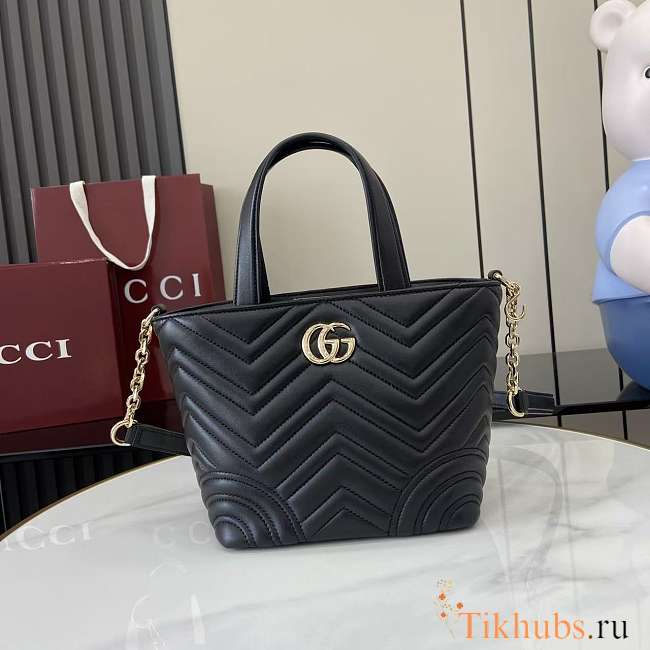 Gucci Small Betty Black Tote Bag 18x18x12.5cm - 1