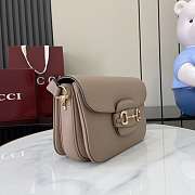 Gucci Horsebit 1955 Soft Medium Shoulder Bag Taupe 26x17.5x10cm - 3