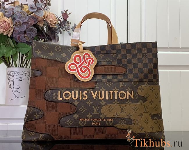 Louis Vuitton LV Shopper Tote MM Brown 40x32x16cm - 1