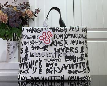 Louis Vuitton LV Shopper Tote MM White 40x32x16cm
