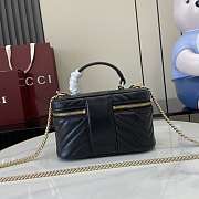 Gucci Marmont Vanity Case Black 19x11.5x9cm - 3