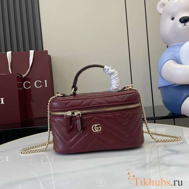 Gucci Marmont Vanity Case Red 19x11.5x9cm - 1