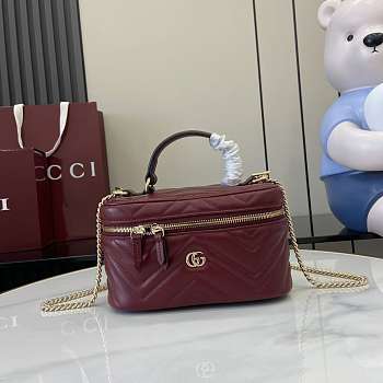 Gucci Marmont Vanity Case Red 19x11.5x9cm