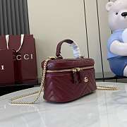Gucci Marmont Vanity Case Red 19x11.5x9cm - 5