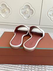 Loro Piana Summer Charms Slippers White Suede - 5