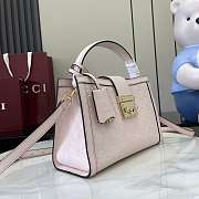 Gucci Padlock Medium Top Handle Light Pink Bag 25.5x17.5x10cm - 4
