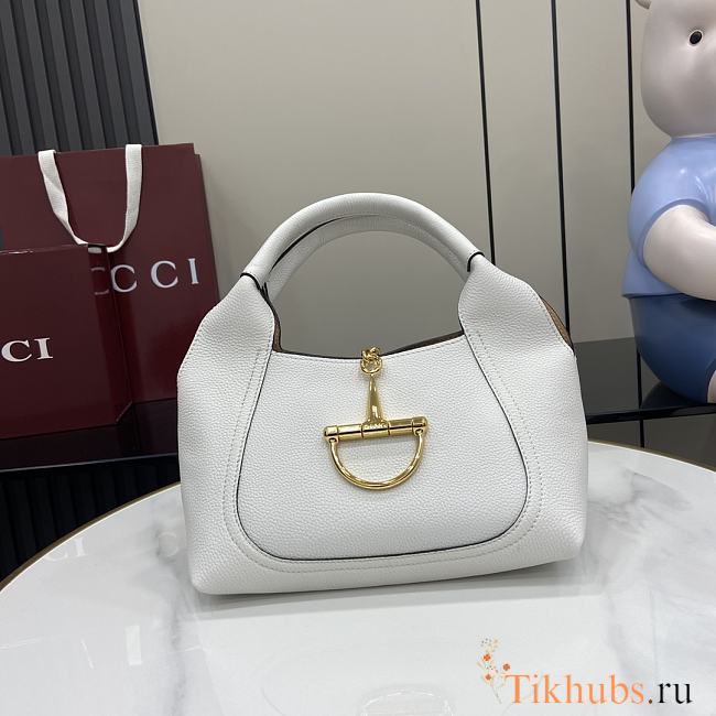 Gucci Softbit Medium Top Handle Bag White 27.5x21x16cm - 1