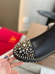 Christian Louboutin Calfskin Studded Chasse Black Boots - 4