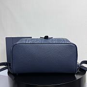 Dior Daily Backpack with Flap Navy Blue 40.5x30.5x15.5cm - 4