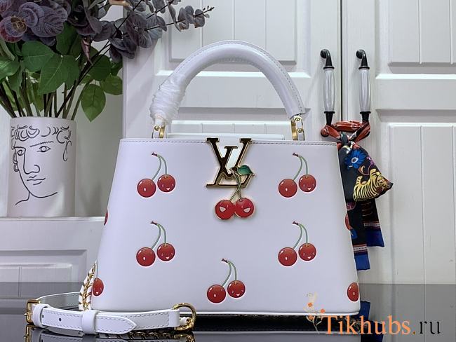 Louis Vuitton LV x TM Capucines BB White Cherry 27x17.3x9cm - 1