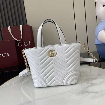 Gucci Small Betty White Tote Bag 18x18x12.5cm