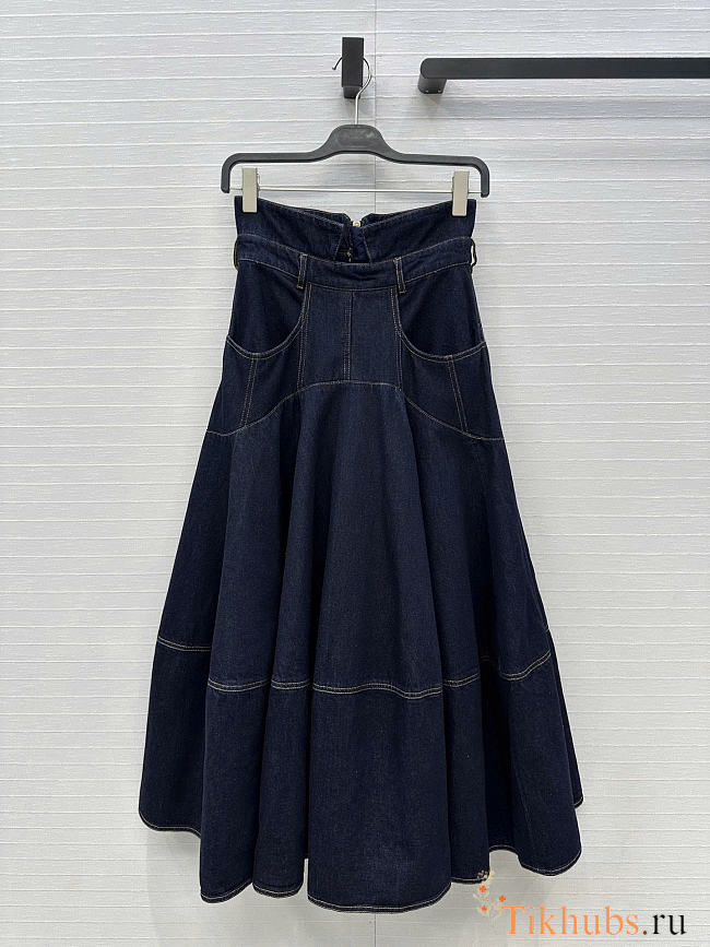 Zimmermann Hypnotic Denim Midi Skirt - 1