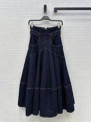 Zimmermann Hypnotic Denim Midi Skirt - 1