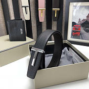 Tom Ford Black Silver Belt 3.5cm - 4