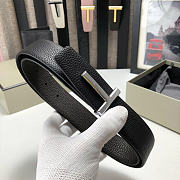 Tom Ford Black Silver Belt 3.5cm - 2