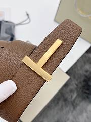 Tom Ford Brown Gold Belt 3.8cm - 4