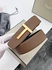 Tom Ford Brown Gold Belt 3.8cm - 3