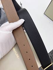 Tom Ford Brown Gold Belt 3.8cm - 2