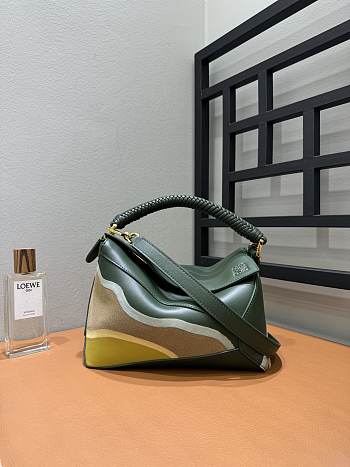 Loewe Puzzle Landscape Bag Green 24x10x14cm