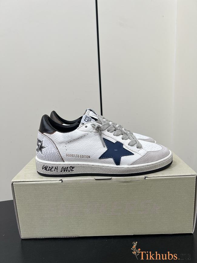 Golden Goose Ball Star Sneakers White Black Blue - 1