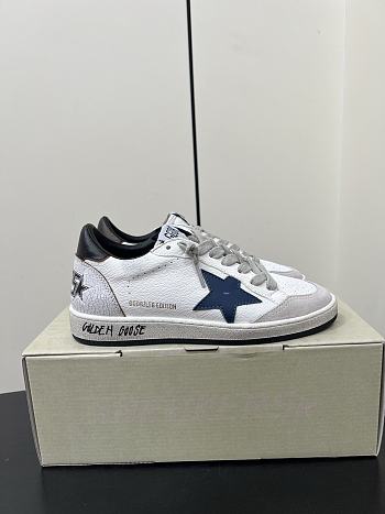 Golden Goose Ball Star Sneakers White Black Blue