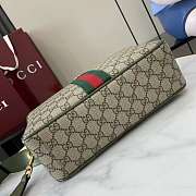 Gucci Ophidia Medium Crossbody Bag Beige Green 28.5x18x7.5cm - 5