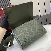 Gucci GG Pattern Medium Crossbody Bag Green 27x20x9cm - 3