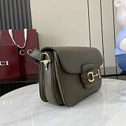 Gucci Horsebit 1955 Soft Medium Shoulder Bag Green 26x17.5x10cm - 5