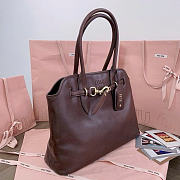 Miu Miu Aventure Nappa Leather Dark Brown Bag 40x31x13cm - 4