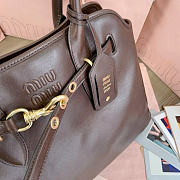 Miu Miu Aventure Nappa Leather Dark Brown Bag 40x31x13cm - 2