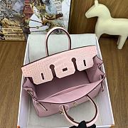 Hermes Birkin 25 Togo Crocodile Pink Gold 25cm - 5