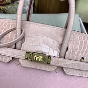 Hermes Birkin 25 Togo Crocodile Pink Gold 25cm - 2