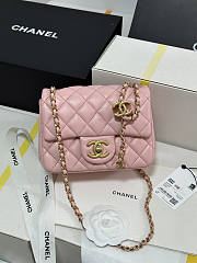 Chanel 25B Flap Bag Pink Lambskin Gold 18x13.5x7cm - 1