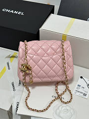 Chanel 25B Flap Bag Pink Lambskin Gold 18x13.5x7cm - 6