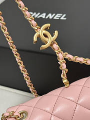 Chanel 25B Flap Bag Pink Lambskin Gold 18x13.5x7cm - 3