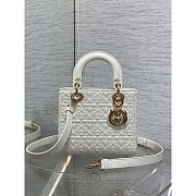 Dior Small Lady Dior Bag Cream Cannage Star Pattern 20cm - 1