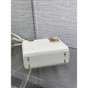 Dior Small Lady Dior Bag Cream Cannage Star Pattern 20cm - 5