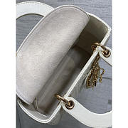 Dior Small Lady Dior Bag Cream Cannage Star Pattern 20cm - 4
