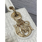 Dior Small Lady Dior Bag Cream Cannage Star Pattern 20cm - 3