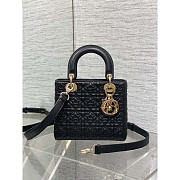 Dior Small Lady Dior Bag Black Cannage Star Pattern 20cm - 1