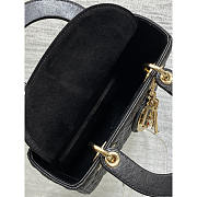Dior Small Lady Dior Bag Black Cannage Star Pattern 20cm - 6