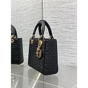 Dior Small Lady Dior Bag Black Cannage Star Pattern 20cm - 4
